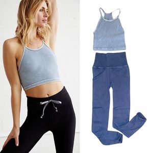 NEW Free People Movement Happiness Runs Top & Good Karma Leggings set